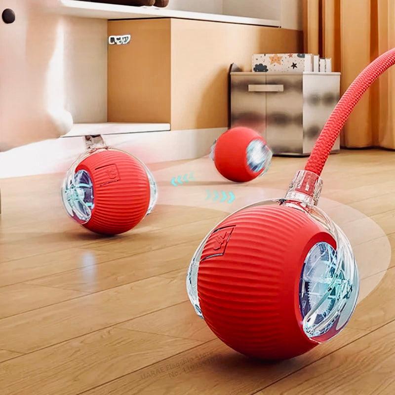 Rechargeable Smart Rolling Cat Toy with Tail