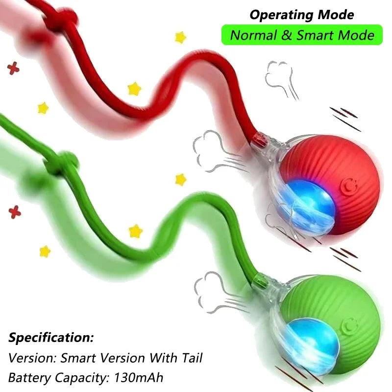 Rechargeable Smart Rolling Cat Toy with Tail