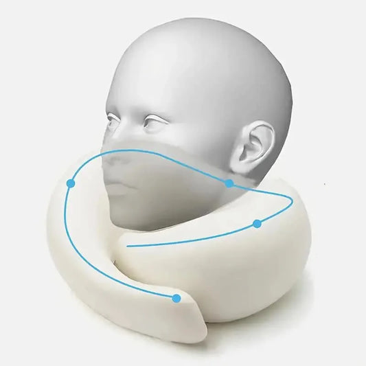 Memory Foam U-Shaped Travel Neck Pillow – Snail Style